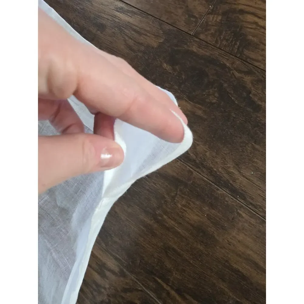 Pottery Barn Four White Linen Curtain Panels 50" X 84" - Picture 6 of 9